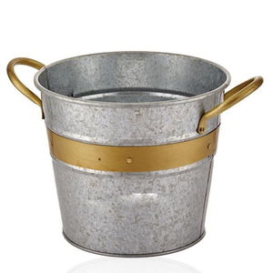 Cubo Navideño Clásico de Metal Galvanizado, Forma Redonda, Acabado Negro, para Sublimación, Gran Venta - Product Image 2