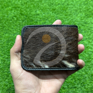 Luxury Handmade Cowhide Fur <b>Wallet</b> Genuine Leather Mens Pocket Card <b>Holder</b> With Vintage Country Look - Product Image 6