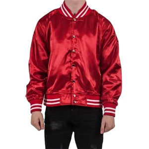 Meilleure Vente : Blouson Teddy en Satin Léger de Haute Qualité pour Homme, Col Montant, Logo Frontal, Respirant, Résistant aux Taches, Idéal pour l'Extérieur - Product Image 1