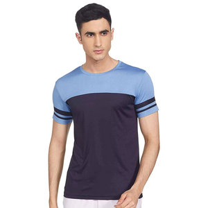 Nouvelle collection 2026 : T-shirt de sport pour homme, coupe musclée, haut d'entraînement de gym, séchage rapide, tissu extensible, colorblock, vêtements de sport pour homme - Product Image 2