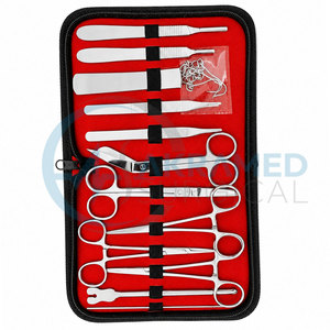 Ensemble d'instruments de chirurgie mineure manuels de haute qualité Akramed, 18 pièces, en acier inoxydable, finition satinée, réutilisable, CE chirurgical - Product Image 5