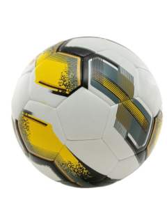 Ballon de football d'entraînement professionnel TORO SKINS en cuir PU, taille 5, rayures vertes, durable, cousu à la machine - Product Image 1