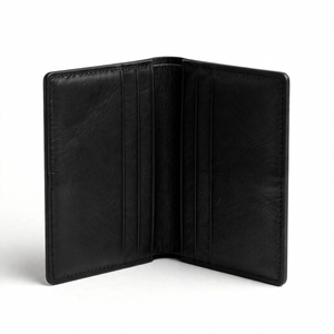 Porte-cartes en cuir véritable fin et minimaliste avec blocage RFID, multi-emplacements, marron, pour cartes de crédit et de visite, usage quotidien, de BD - Product Image 4