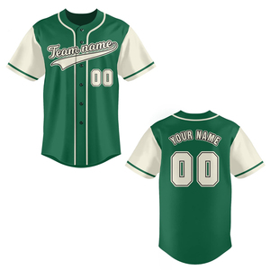 Camiseta de Béisbol con Botones, Número Personalizado, Ropa de Equipo, Ropa de Práctica, Servicio OEM, Secado Rápido, Venta al Por Mayor - Product Image 2