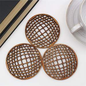 Posavasos Rústico de Madera de Nogal con Diseño del Árbol de la Vida, Cortado con Láser, Recuerdos de Boda, Decoración Bohemia para Mesa, Set de Regalo Sostenible para el Hogar - Product Image 5