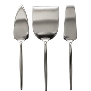 Offre Spéciale : Ensemble de 3 Couteaux à Fromage en Acier Doré – Outils de Découpe et de Service en Acier Inoxydable Brossé pour Cuisine Domestique - Product Image 1