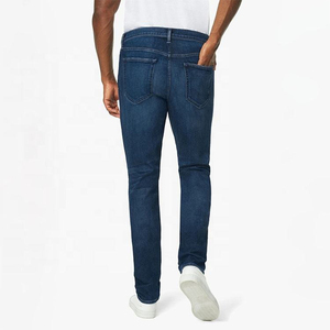 Jeans slim sur mesure en gros pour homme, denim bleu de haute qualité, jeans pour homme populaires - Product Image 2
