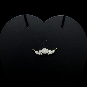 Luxury oval diamond curved cluster pendant with pear and round accents elegant mangalsutra <b>necklace</b> charm without <b>chain</b> - Product Image 1