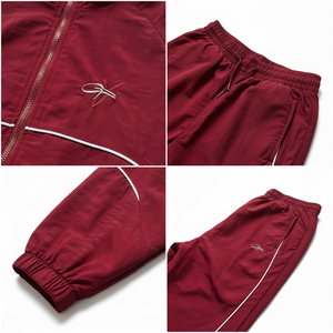 Ensemble de survêtement 2 pièces pour homme 2026 : short et veste de jogging personnalisés en mélange de coton écologique à séchage rapide, avec fermeture éclair, en polyester - Product Image 5