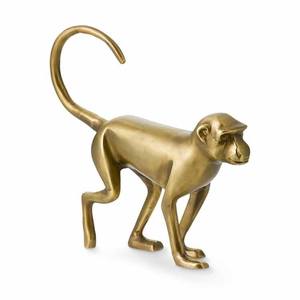 Sculpture de singe en aluminium de qualité export, ornements animaux faits à la main pour la décoration de maisons de luxe, hôtels et usage commercial - Product Image 2