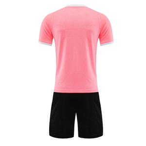 Men's Soccer Jersey Shorts Set <b>Pink</b> Geometric Print Moisture Wicking Polyester Short Sleeve Round Neck Regular Fit All Seasons - Product Image 2