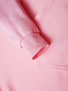 เสื้อสเวตเตอร์มีฮู้ดสีทึบสำหรับเด็กผู้หญิง เสื้อแขนยาวผ้าฟลีซสำหรับฤดูใบไม้ร่วง สวมใส่สบาย สีชมพู สีม่วง สีเทา สีดำ - Product Image 5