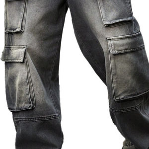 Pantalones Cargo de Algodón para Hombre, Corte Recto y Holgado, Impermeables, Ligeros, con Bolsillos Utilitarios, Diseño Urbano, Ideales para Senderismo y Camping - Product Image 4