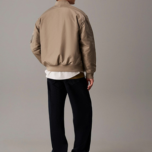 New Fast Shipments Winter Business Style Men's One-Piece Thickened <b>Fleece</b>-<b>Lined</b> Bomber <b>Jacket</b> With OEM Service Customized - Product Image 3
