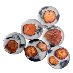 Posavasos de madera y resina, juego de posavasos de madera y resina, tamaño personalizado, fabricación profesional, precio barato - Product Image 1