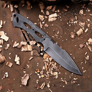 Cuchillo de acero 1095 DIY con hoja en bruto, forjado de espiga completa, para bushcraft, kit de cuchillo de caza de hoja fija personalizado, OEM/ODM - Product Image 2