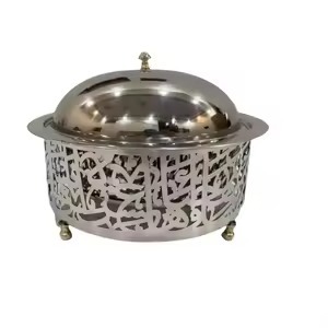 Highest Quality Metallic Silver Stainless Steel <b>Buffet</b> Classic Design Insulated Food <b>Warmer</b> General Use for Gas and Induction - Product Image 4