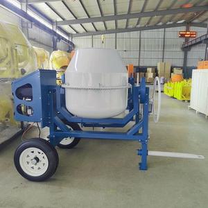 โรงงานขายส่งเครื่องผสมคอนกรีตแบบเคลื่อนย้ายได้ ขนาด 350L/400L/500L  4 ล้อ ใช้มอเตอร์ไฟฟ้า GX160 พร้อมระบบปล่อยด้วยมือ - Product Image 1