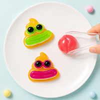 Jouet souple et collant en gros avec manche en plastique, jouet à presser en forme de dessin animé pour le soulagement du stress et le jeu sensoriel