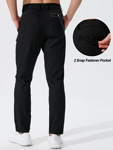 Pantalones de Golf Casuales para Hombre, Elásticos, Ajustados, Rectos, de Lona Resistente, Cortavientos, Transpirables, para Negocios y Deportes, con Cordón Ajustable - Product Image 4