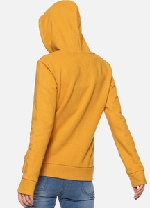 Sudadera con Capucha para Mujer, Color Sólido, Manga Larga, Tejido de Algodón, Informal, para Otoño, Transpirable, con Bolsillos - Product Image 3
