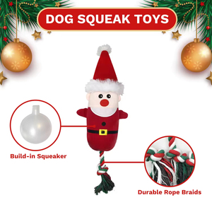 <b>Pet</b> Plush Vocalization Christmas <b>Toys</b> <b>for</b> Dogs Cotton Rope Deer Snowman Corduroy Dog Bite Comfort <b>Interaction</b> <b>Pet</b> Accessories - Product Image 3