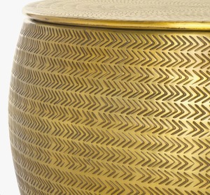 Home Refresh Modern <b>Round</b> Coffee <b>Table</b> With Textured <b>Gold</b> Finish And Lift Top Design For Living Room Furniture - Product Image 4