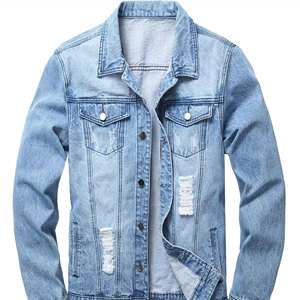 Chaqueta Vaquera de Alta Calidad para Hombre, Nueva Moda Primavera, Estilo Urbano, Tallas Grandes, con Cierre de Cremallera, Reversible e Impermeable - Product Image 2