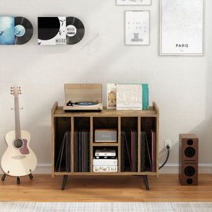 Vinyl <b>Record</b> <b>Storage</b> Cabinet Turntable Stand <b>Storage</b> for Bedroom & Living Room Elegant <b>Record</b> Player Stand - Product Image 1