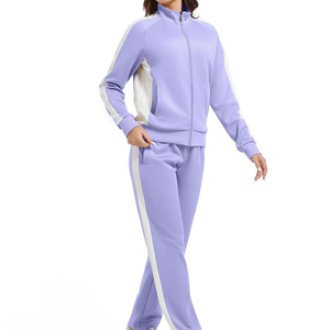 ชุดลำลองผ้าเนื้อนุ่มยืดหยุ่นสำหรับผู้หญิง ชุดวอร์มเอวยางยืดทรงเข้ารูป ชุดจ็อกกิ้งไซส์ใหญ่ ใส่สบายสำหรับผู้หญิง - Product Image 3