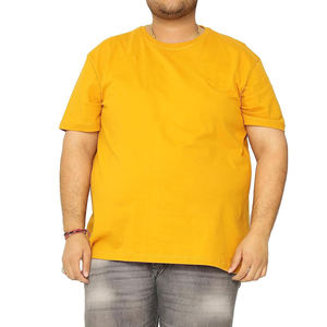 เสื้อยืดผู้ชายคุณภาพสูง หรูหรา ผ้าฝ้าย 100% ทรงโอเวอร์ไซส์ คอโอ น้ำหนัก 300 กรัม สีพื้น แห้งเร็ว ระบายอากาศได้ดี พร้อมโลโก้ด้านหน้า - Product Image 1