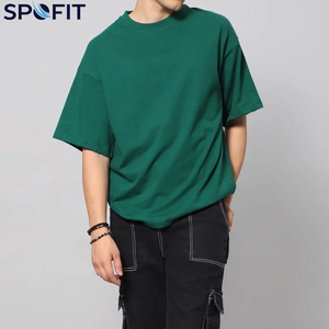 เสื้อยืดพิมพ์ลายพัฟฟ์ขนาดใหญ่พิเศษสั่งทำขายส่ง เสื้อยืดผู้ชายแบบไหล่ตกสั่งทำขายส่ง - Product Image 1