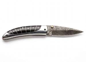 Handcrafted Damascus Steel <b>Folding</b> Executive <b>Desk</b> Tool Inlaid Wood Handle Gift Piece - Product Image 2