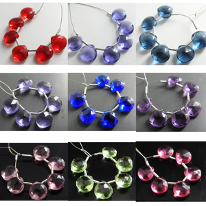 Tanzanite bleu Quartz à facettes longues trillions larme goutte verre pierre boucle d'oreille pour la fabrication de bijoux cristal Lampwork grossiste - Product Image 6