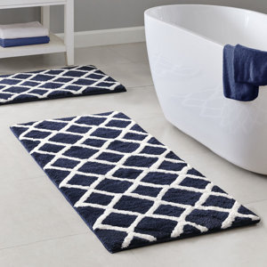 Customised Custom Stripe Bath <b>Mat</b> Door <b>Mat</b> Non Slip Tufted Microfiber Bath Rug Reversible Rectangle Modern Minimalist Design - Product Image 2