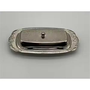 Mantequillera metálica con tapa para mesa de fiesta, contenedor para mantequilla, para servir desayuno y mesa de comedor - Product Image 4