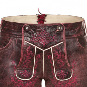 Pantalones Cortos Bávaros Tradicionales para Hombre, Estilo Oktoberfest Alemán, Bordados, Vintage, Marrón, Poliéster, Impermeables, Resistentes al Viento, con Cinturón - Product Image 6