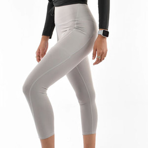 Women High Waisted <b>Capri</b> <b>Leggings</b> Polyamide Seamless Sport Stretchy Opaque Fitness Yoga Pants with Pocket for Gym Running - Product Image 2