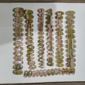 Boucles d'oreilles en jaspe vert naturel certifiées par un tiers, formes variées, paire pour la fabrication de bijoux, qualité supérieure - Product Image 4