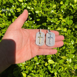 Custom Hip Hop Luxury Iced Jesus Cross Religious <b>Statue</b> Pendant with Moissanite Sterling Silver <b>Gold</b> Plated - Product Image 5