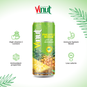 Jus de fruits à l'ananas 100% naturel sans sucre ajouté NFC 330ml en canette aluminium pour importateurs, distributeurs, grossistes et Horeca - Product Image 2