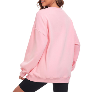 Latest Design HI-GLOW <b>Women's</b> 100% Cotton Waterproof Loose Fit Long Sleeve Pullover Sweatshirt OEM Services Custom - Product Image 2