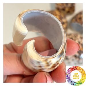 Tiger Cowrie Shell Napkin Ring Coastal <b>Table</b> Decor Accessory for Wedding Banquet Restaurant Dining and Event Styling - Product Image 3