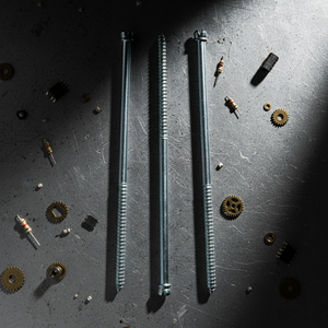 Tornillos para Madera de Doble Extremo, Cabeza Ranurada, Acero al Carbono Zincado, Clase 4.8 y 6.8, Rosca Parcial, Métrico y en Pulgadas, Marca PDC - Product Image 1