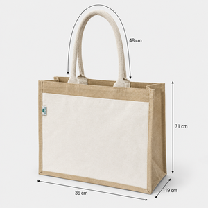 กระเป๋าผ้าแคนวาสปอกระดับพรีเมียมพร้อมโลโก้สั่งทำ ขนาด 36x31x19 ซม. แบบมีฐานเสริม สำหรับใช้เป็นถุงช้อปปิ้ง ถุงโปรโมชั่น ขายส่ง รับผลิตแบบ OEM ODM - Product Image 2