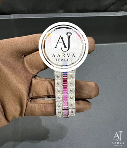 AARVA JEWELS Luxury Mechanical <b>Watch</b> <b>Case</b> 30mm Stainless Steel Sapphire Crystal Bezel Analog 20mm Band Rhinestone Decor Women's - Product Image 3