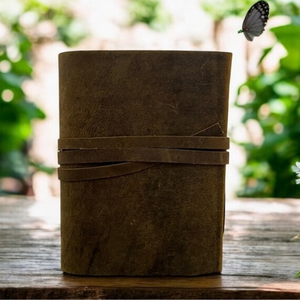 Handmade Horse Embossed Leather <b>Journal</b>, Vintage Leather Notebook, Deckle Edge Paper Diary, Rustic Equestrian Writing Book - Product Image 5