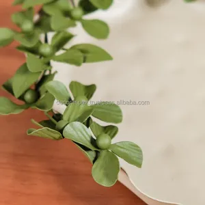 Suministro OEM de lujo inspirado en la naturaleza mango de hoja estilo artístico bandejas para servir comida hechas de madera Metal mármol ocasiones para fiestas de bodas India - Product Image 3