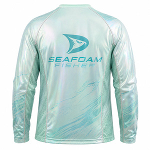 OEM Custom Angler Fishing Jersey Long Sleeve <b>Holographic</b> Sublimated UPF 50+ Quick-Dry Performance Shirt - Product Image 3