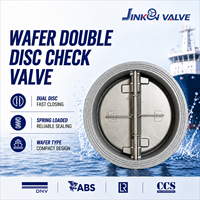 Vanne de retenue marine à double disque, corps WCB, disque SS316, à ressort, pour pipeline d'eau de mer